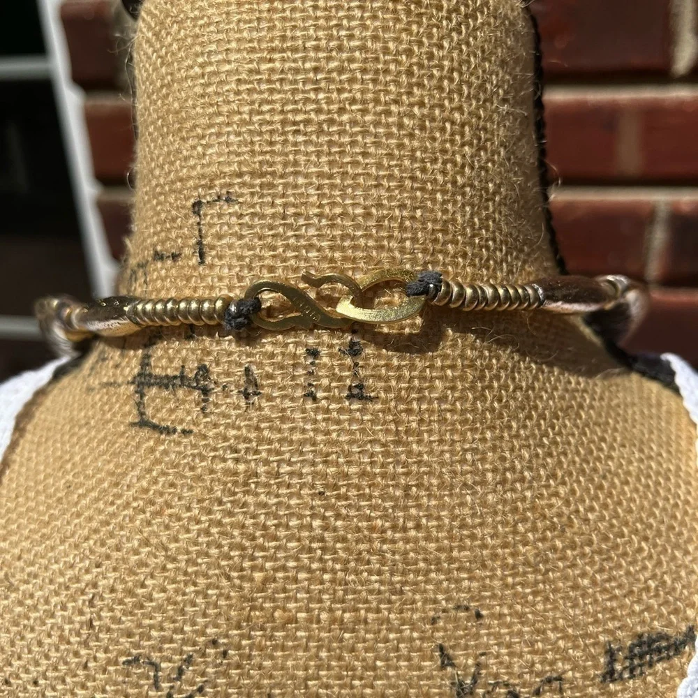 Bold Gold Statement Necklace vintage brass boho style
